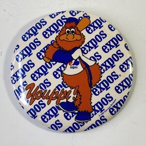 Youppi! Button - Orange and Blue